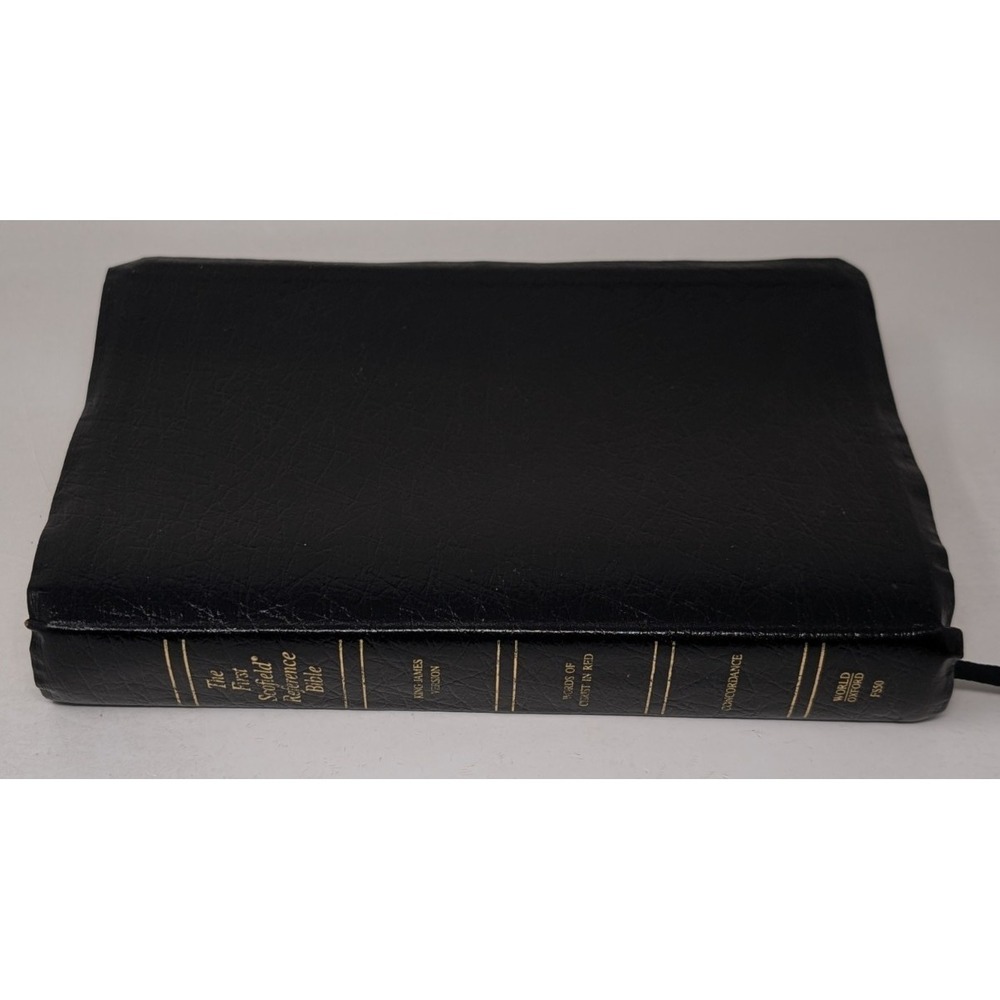 First Scofield Reference Bible KJV Black Leather Red Letter FS50 Indexed 1986